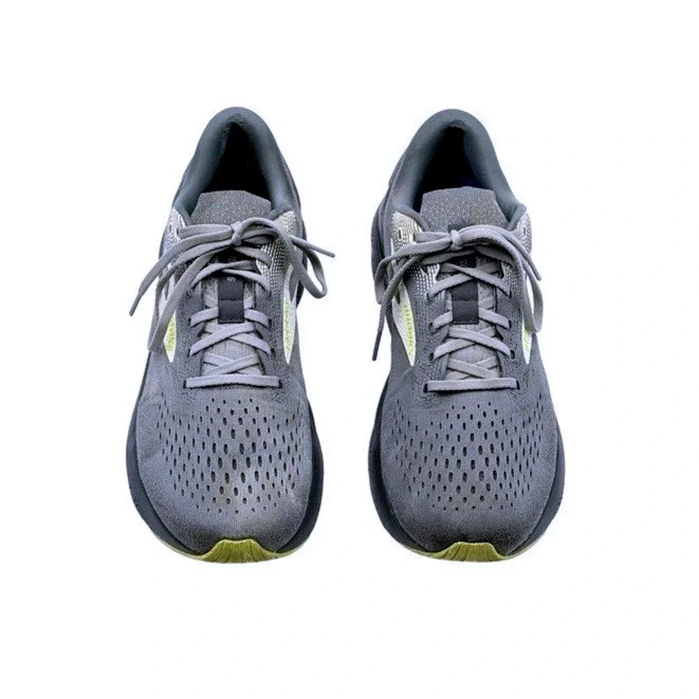 Brooks Ghost 16 Men's 11.5 Gray Lime Running Shoes DNA LOFT v3 Neutral